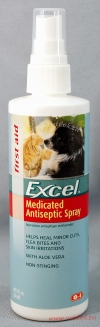 Антисептический антибактериальный спрей (8 in 1 Medicated Antiseptic Spray) для собак и кошек, фл. 237 мл