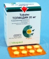 Толфедин таблетки 20 мг, уп. 12 блистеров (96 таблеток)