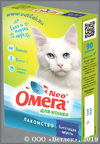 Витаминизированное лакомство Омега Neo+ Блестящая шерсть, с биотином и таурином, для кошек, уп. 90 таб.