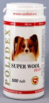 Полидекс Супер шерсть плюс (Polidex Super wool plus), банка 500 таб.