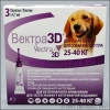 Вектра 3D капли инсектоакарицидные для собак весом 25–40 кг, уп. 3 пипетки