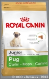 Роял Канин Корм для щенков породы Мопс от 2 до 10 месяцев (Royal Canin Pug Junior), уп. 500 г