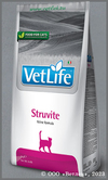 Лечебный корм для кошек при мочекаменной болезни (Vet Life Struvite), уп. 400 г