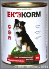 EKKORM, ЭККОРМ для собак с Сердцем и Печенью, банка 850 г