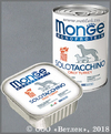 MONGE 70014144 Монопротеиновые консервы для собак, Только индейка, лоток 150 г