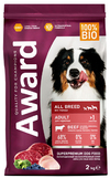 Авард корм для собак всех пород (AWARD Adult All Breed), с говядиной и курицей, уп. 2 кг