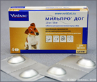 Мильпро Дог таблетки для щенков и маленьких собак, уп. 4 таб