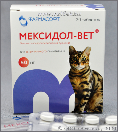 Мексидол-Вет таблетки 50 мг, уп. 20 таб.  в ветеринарном интернет .